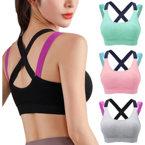 Women Seamless Sports Bra Push Up Sexy Back Without Steel Ring Padded Gym Bra Yoga Underwear Workout Fitness Top