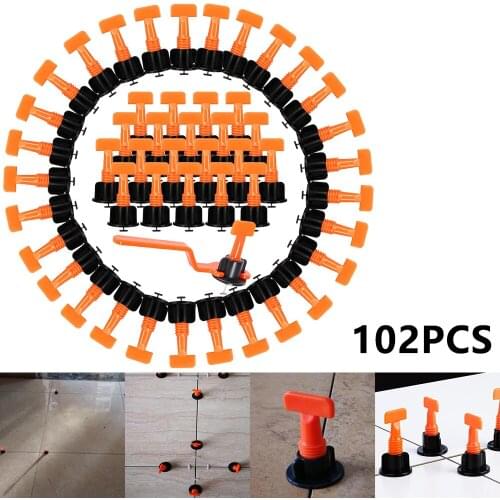 102pcs Level Wedges Tile Spacers For Flooring Wall Tile Spacer Carrelage Tile Flat Ceramic Leveler Floor Locator Spacers Plier