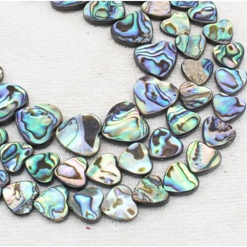 12-16mm Beautiful Multi-Color Abalone Shell Heart-Shape Beads15"For DIYJewelry making!We provide mixed wholesale for all items