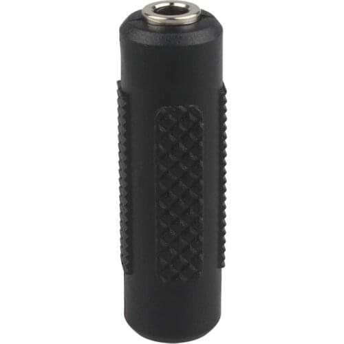 2pcs/lot Black Color Microphone MIC / Audio Adapter 3.5mm Male to 3.5mm Female Suitable for Guitar Amplifier / Handset / Mix