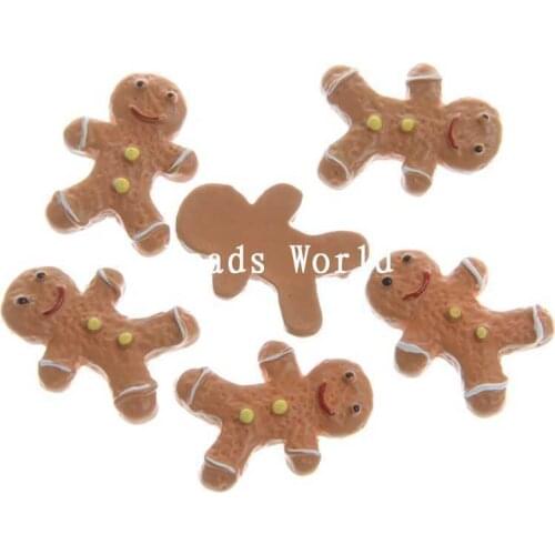 20 Pcs Christmas Child Biscuit Resin Flatback Scrapbook Embellishment 20x15mm For Handcraft Making DIY (W04201 X 1)