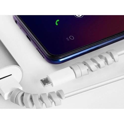 4pcs Cable Protector Bobbin Winder Data Line Case Rope Protection Spring Twine Phone iPhone Charging Data Line Cord Protector