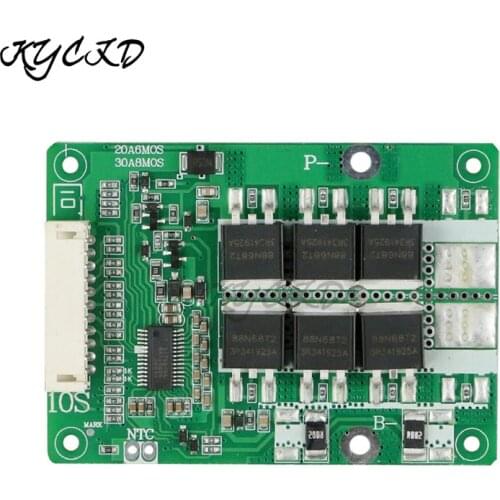 BMS 10S 36V 20A Common Port Lithium 18650 Battery Charge Protection Board Balanced BMS Short Circuit Protect For Electric Tools