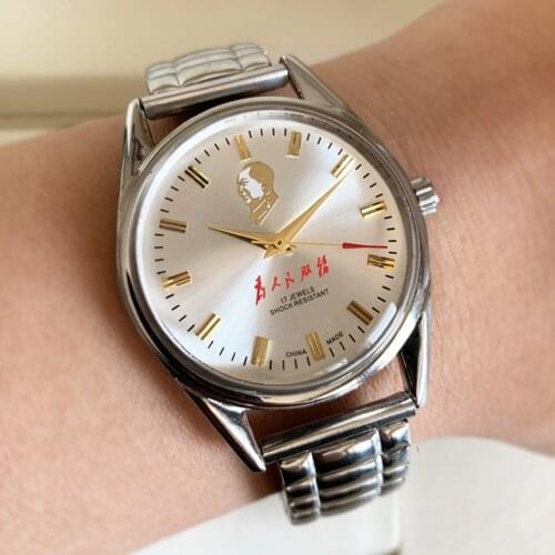 Antique Mechanical Hand Wind Watch Men Stainless Steel Limited Edition Watches Mens ShangHai Wristwatches men reojes de hombre