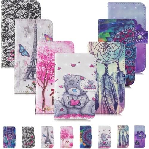 Leather Flip 3D polychromyCase For Samsung A7 A8 A9 A10 A12 A20 A21 A31 A32 A40 A41 A42 A51 A71 A20S A10E A20E Funda Cover Case