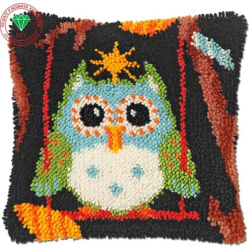 Cushion decoration carpet Latch hook rug kits Pillowcase carpet home pillow diy carpet crochet hooks yarn hook rug cushion mat