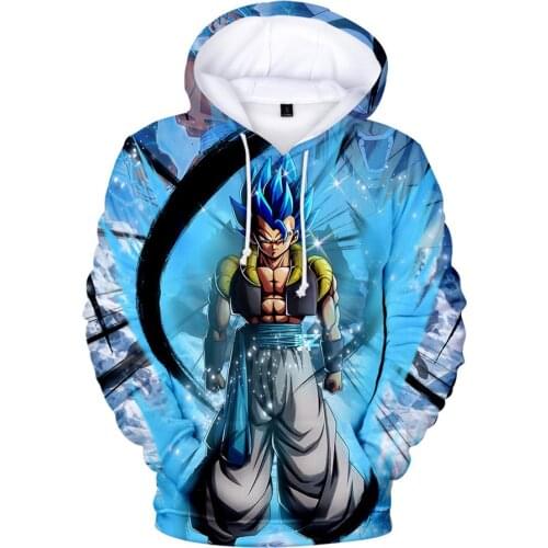 Hot Sale 3 To 14 Years Kids Hoodies Anime Goku 3D Printed Boys Girls Hoodie Sweatshirt Cartoon Outerwear Jacket Children Clothes