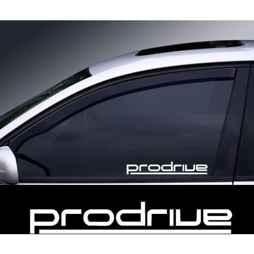 For 2xChrome Prodrive Logo Window Decal Sticker Graphic *Colour Choice