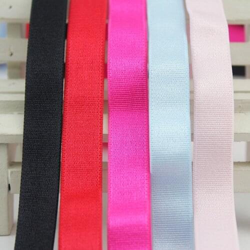 12mm candy color ribbon bra shoulder straps underwear stretch Shoulder Strap sewing elastic band 20 yard