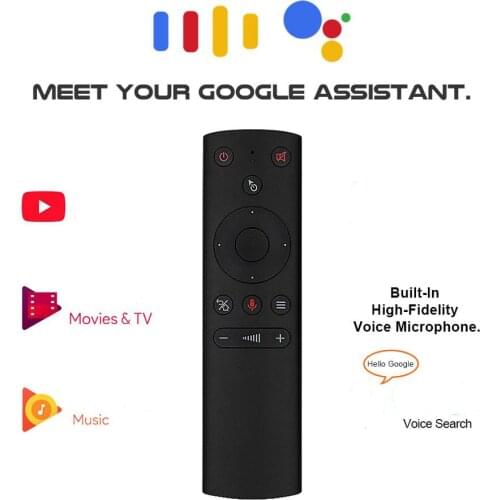 G21S Air Mouse Gyroscope 2.4Ghz Wireless Google Voice Smart Remote Control IR Learning Microphone for H96MAX Android TV Box PC