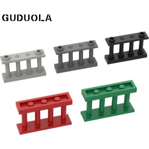 Guduola Building Block Fence Spindled 1x4x2 with 2 Top Studs 30055 MOC Build Educational Brick Toys Parts 15pcs/LOT