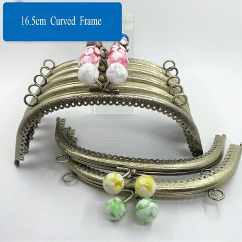 16.5 cm Curved embossed lace jelly candy head Purse Frame,Chose Your Head colors