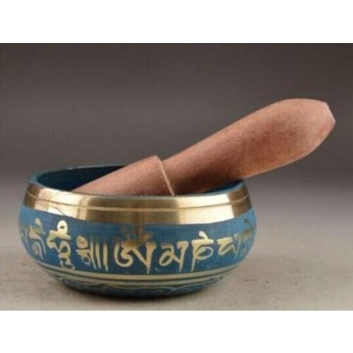 ZSR B0601 320beautiful Tibetan Buddhism Cuprum Mantra Singing Bowl