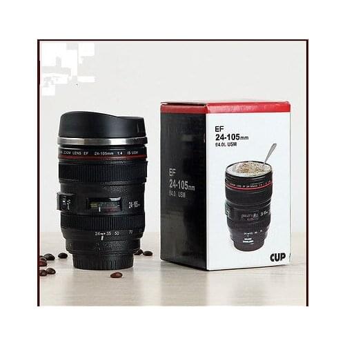 Hot 24-105MM Lens Thermos Camera Travel Coffee Tea Mug Fashion Home Drinkware Mugs