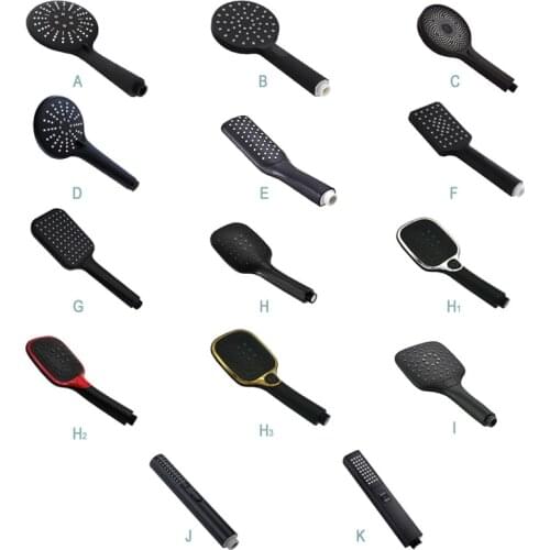 Matte Black Shower Head Rain Spray Hand Shower Multifunction Adjustable Wall Mount Shower Head Water Saving Spa Handheld Shower