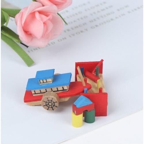1:12 Cute Dollhouse Childrens Toy Three Piece Set Dolls Miniature Decoration Pretend Play Toy For Kids