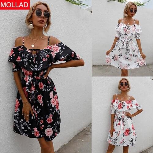 Летние платья с открытыми плечами MOLLAD China At AliExpress