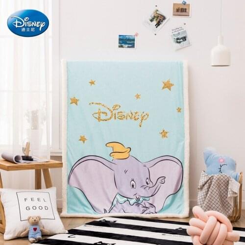 Cartoon Dumbo Cashmere Blanket Disney Anime Throws for baby Kids Children Throws Blanket Covers Flatsheet Sheets Birthday Gifts