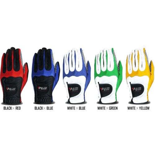 PGM Golf Gloves Mens Microfiber Gloves, Breathable Non-slip Belt Particles Absorbing Sweat Comfortable Single Left Hand