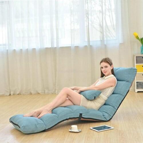 Angle Adjustable Lazy Sofa Cushion Cotton and Line Fabric Sofa Bed Strong Bearing Portable Leisure Chair