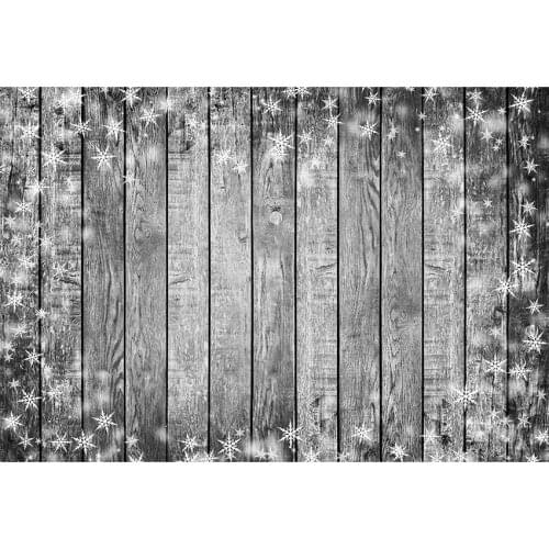 Christmas Theme Background For Photography Silver Vintage Vertical Plank With White Snowflake Backdrop For Xmas Day Decortion