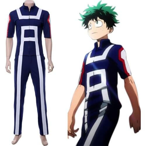 My Hero Academia Sports Uniform Izuku Midoriya Cosplay Costume Gym Suit High School Uniform Sports Wear Outfit