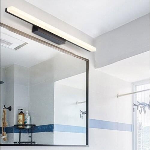 LED Black Mirror headlight modern golden Bathroom light Waterproof and anti-fog AC85-265V High Power vanity mirror lights