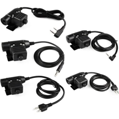 Tactical Headset PTT Hunting Military Airsoft Headset Adapter HD-PTT-U94 for Tactical Headset Talkabout Mobile Phone 1