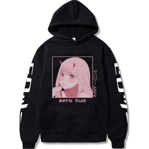 Girl Heart Hoodie DARLING in the FRANXX Print Hoodies Sweatshirts Hot Anime Zerotwo Fashion Autumn Womens Casual Sportswear Top