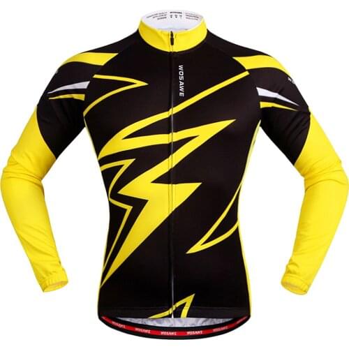 Unisex Cycling Jersey Men Women Bike Cycle Jersey Tops Windproof with Reflective Strips