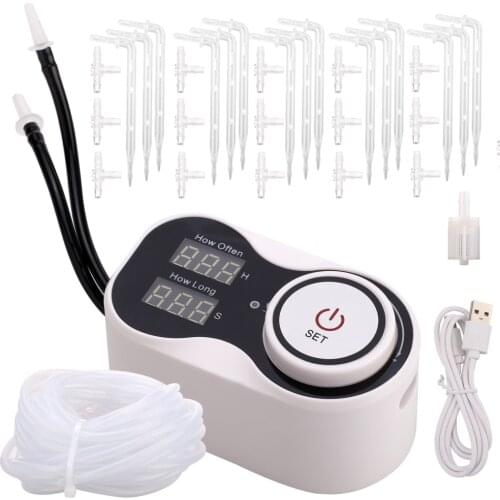 Intelligent Watering Device Drip System Irrigation Garden Tool For Potted Plant Flower 1 Sets Pump Controller Automatic Timer