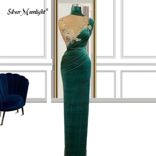 New Arrival Blackish Green Slim Dress Arabic Evening Dresses Sexy Lace Applique Party Abiye Kaftan Dubai Evening Gowns De Soiree