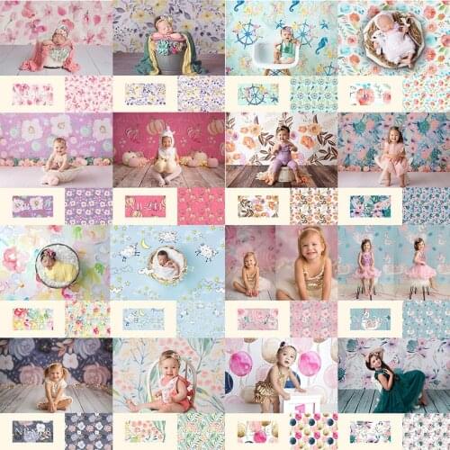 Newborn Flower Photography Backdrops Vinyl Floral Baby Shower Birthday Party Decoration Photo Background Studio Shoot Photozone