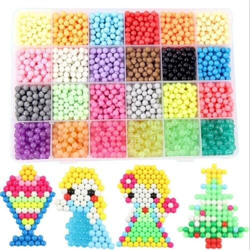 Water Mist DIY Magic Beads Toys For Children Animal Molds Hand Making Puzzle Kids Educational Toys Spell Replenish Beans