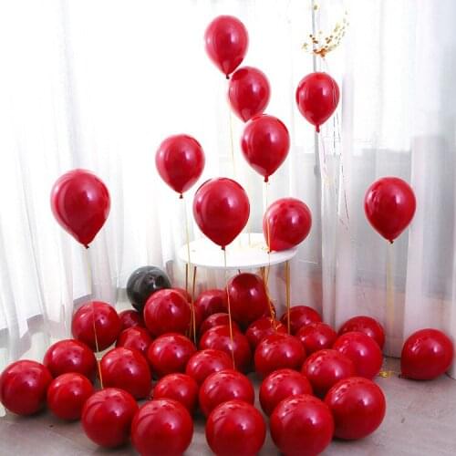 15pcs 10 inch matt heart shaped pomegranate red latex balloon balloon wedding lover proposal wedding party decoration