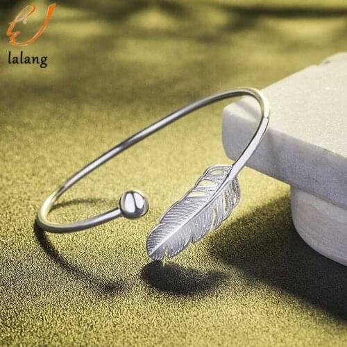 Women Simple Vintage Feather Bracelets Adjustable Cuff Bracelet Bangles Fashion Jewelry New Arrivals