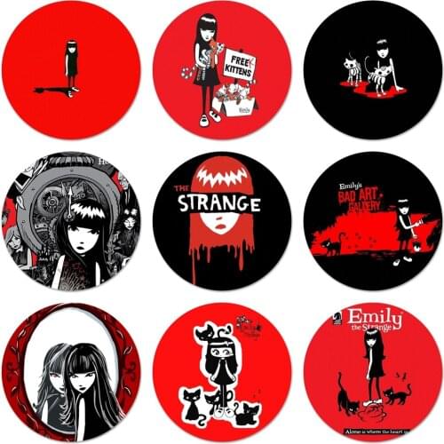 Cartoon Emily The Strange Icons Pins Badge Decoration Brooches Metal Badges For Clothes Backpack Decoration