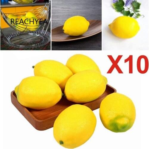 10/20pcs Faux Limes Lemons Home Decorative Foam Artificial Fruit Imitation Fake DIY