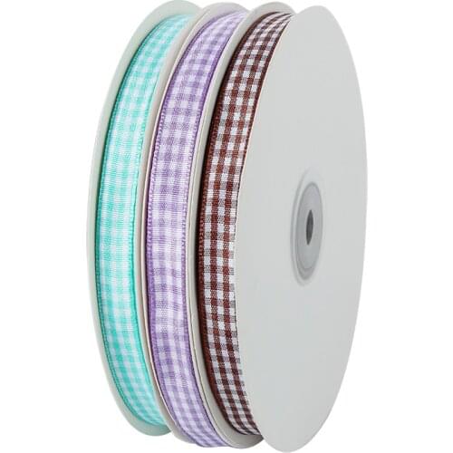 45mm Preppy Small Check Pink Red Plaid Ribbon Trim DIY Hair Bow Tie Collar Hand Craft Material Hand-woven Clothing Decoration