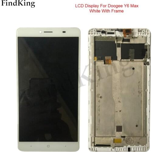 100% Tested LCD Display+Frame For Doogee Y6 Max LCD Display Touch Screen Digitizer Assembly Replacement Parts
