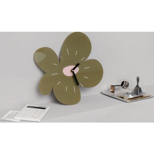 Acrylic Home Wall Clocks Flower Hand Type Clocks for Wall Hanging Kitchen Living Study Room Wall Decoration Clock Decor