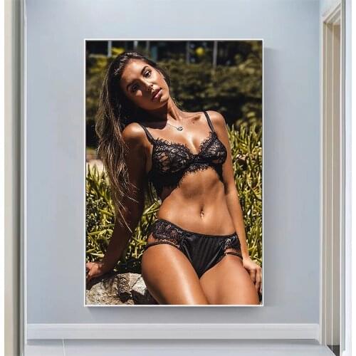 Ashleigh Menin Sexy Model Pretty Girl Swimsuit Pose Wall Silk Cloth HD Poster Art Home Decoration Gift