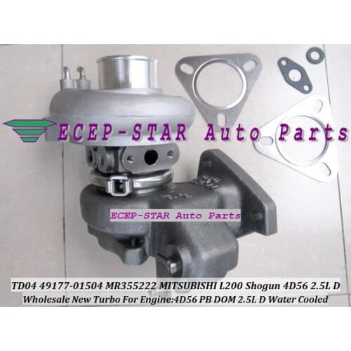 Free Ship TD04 49177-01504 49177-01502 MR355222 Water Cooled Turbo For MITSUBISHI Pajero 2 L200 Shogun 4D56 4D56PB EC 4D56T 2.5L