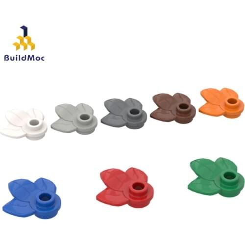 BuildMOC Compatible Assembles Particles 32607 1x1 round plate with three lea Building Blocks Parts D