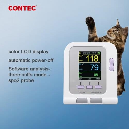 CONTEC Vet Veterinary OLED digital Blood Pressure & Heart Beat Monitor NIBP CONTEC08A-VET Free Shipping