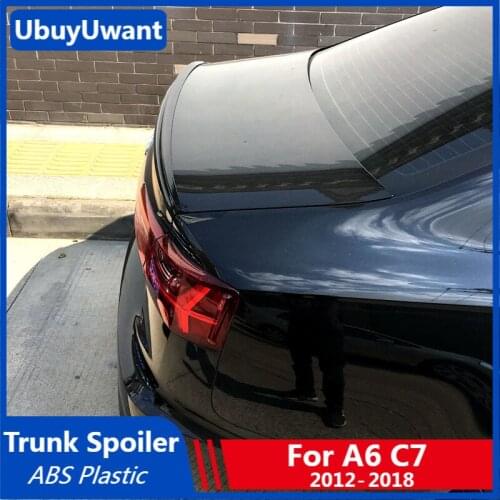 For 2012-2018 Audi A6 C7 Rear Trunk Spoiler High Quality ABS Plasitc Exterior Rear Spoiler Tail Lip Wing Decoration For Cars