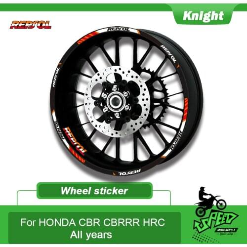 For HONDA REPSOL HRC CBRRR CBR250RR CBR400RR CBR600RR CBR1000RR 12X motorcycle sticker wheel sticker tire decorative decal