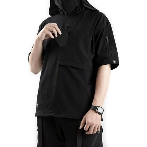 Whyworks 21ss Stitching pocket t-shirt short sleeve techwear streetwear ninjawear darkwear japanese