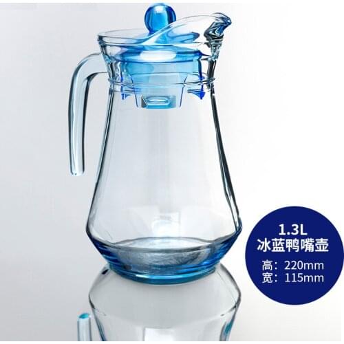 Water Pots Kettle Large Capacity Glass Water Jug With Cold Heat Resistance Leakproof Drinkware Transparent Juice Teapot