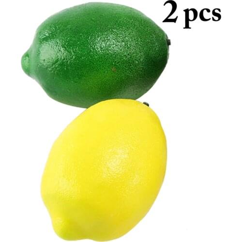 2PCS Simulation Lemon Decorative Realistic Artificial Fruit For Photography Fruit-Store Mold Kids Educational Toy Home Decor